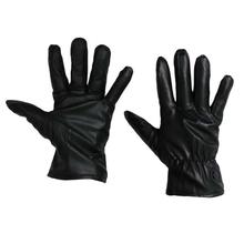 Black Inner Fur PU Leather Hand Gloves For Men