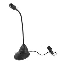 Aafno Pasal Storin 3.5mm Table Top Microphone with Stand (Black) For Laptop, PC, Desktop