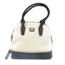 David Jones Black/Beige Two Toned Zippered Handbag For Women