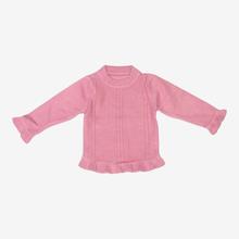 Light Pink Woolen Sweater For Girls