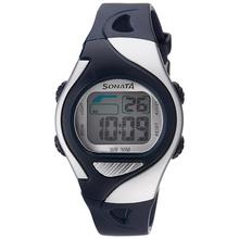 Sonata Super Fibre Digital Grey Dial Unisex Watch - 87012PP04