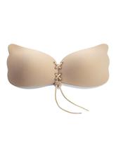 Seamless Lace Up Push Up Self Adhesive Bra