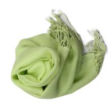 Light Green Solid Cashmere Shawl For Women