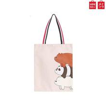 Miniso We Bare Bears Canvas Shopping Bag/ Tote Bag