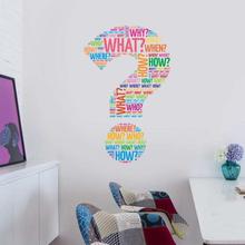 Question Mark Question Words Concept Wall Inspirational Stickers