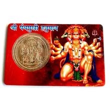 Protection From Accident - Shree Panchmukhi Hanuman Yantra Golden Coin Atm Card