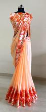 Net Georgette Saree Work  with satin border