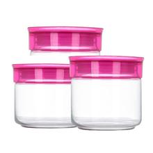 Luminarc 3PC Jar Set Colorlicious Purple Lid