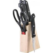 Aafno Pasal Navisha  Imported 7-Piece Kitchen Knife Set With Wooden Block Stand