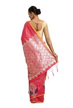 Stylee Lifestyle Peach Banarasi Silk Jacquard Saree (1798)