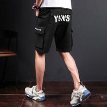 Men's casual shorts _2019 summer men's multi-bag shorts