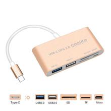 5 in1 Type-C USB C to 4K HDMI USB 3.0 SD- TF Card Reader Hub Adapter For Macbook