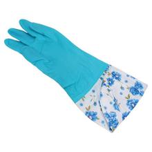 Fur Inside Kitchen Dish Washing And Cleaning Gloves With Sleeve