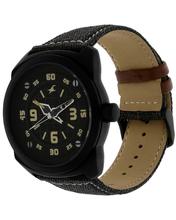 Fastrack Men Leather Analogue Black Watch - Nj9463Al08Ac