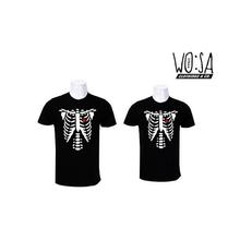 WO:SA Wear Black Skeleton Couple Tshirt for this Valentine Day