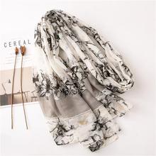 Korean Style Sun Protection Premium Printed Scarves For