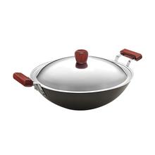 Hawkins Futura Deep-Fry Pan With Stainless Steel Lid (Hard Anodized)- 5 L/33 cm