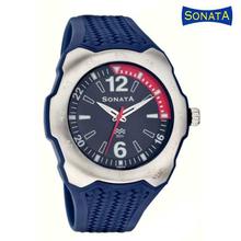 Sonata 7958PP03 Blue Dial Analog Watch For Men