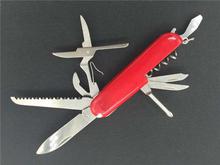 11 in 1 Multifunctional Red Multi Purpose Army Folding Pocket Knife