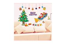 Christmas Trees Santa Claus Sleigh Bells Wall Stickers