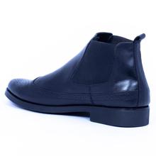 Caliber Shoes  Leather Black Slip On  Lifestyle Boots For Men - ( L 479 )