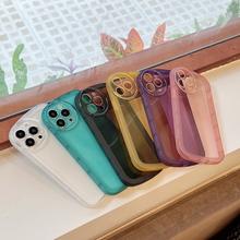 For iPhone 12 Pro Max 13 11 Pro XS Max For iPhone 15 14 13 Pro Max 12 11 Xs XR 7 8 Plus Soft TPU Phone Case Round Camera Lens Protection Case Cover