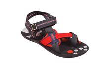 Utsav Men Sandal – Black & Red