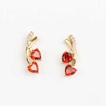 Fashion Crystal Studs Earrings Beautiful Tiny Heart Shape Design Jewelry Gifts For Ladies 1604