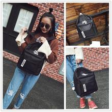 Black Korean Design Double Shoulder School and Travel Backpack 41001728