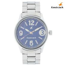 3001SM06 Blue Dial Analog Watch For Men- Silver