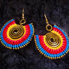 Silk Fabric Thread Drop Earring For Women