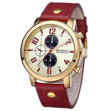 CURREN 8192 Mens Watches Top Brand Luxury Leather Strap Quartz Watch