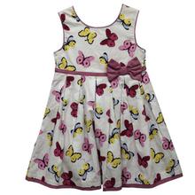 Multicolored Butterfly Printed Frock For Girls