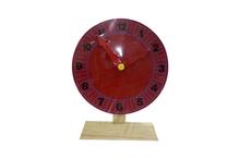 Red Wooden Time Learning Clock For Kids