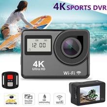 4K Touch Screen Action Camera Waterproof WIFI Dual Screen 12MP 30m