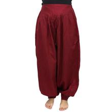 Maroon Solid Harem Pants For Women (F8.1.138)