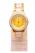Camus Round Yellow Dial Watch For Women.