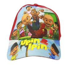 Blue Upin & Ipin Printed Cap For Babies - Unisex