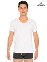 Jockey White Elance V-Neck Undershirt For Men - 8824