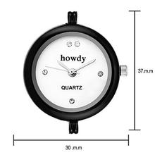 Howdy Analogue Black Dial Women's Watch (White Black)