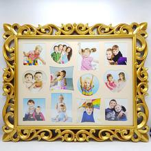High Grade Plastic & Glass Made FAMILY PHOTO FRAME (Gold)