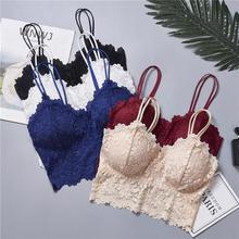 2019 Summer Women Push Up Wireless Lace Bra Top Women Plus Size Bralette Underwear Lingerie Full Cup