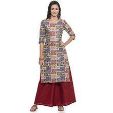 Women's Cotton Kurti With Palazzo Pant Set