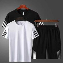 Summer Men's Cotton Combo T-shirt And Half Pant Set