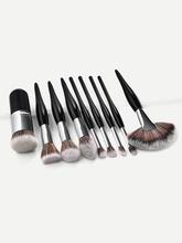 Fan Shaped Makeup Brush Set 9pcs