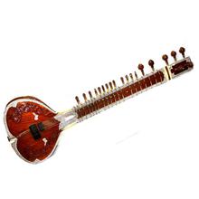Wooden Oval Body Sitar With Box