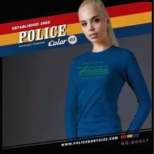 Police Navy Blue 'Be Happy' T-Shirt For Women (GC.017)