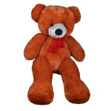 Brown Huggable Teddy Bear With Red Scarf Kids Soft Plush, 6 Feet
