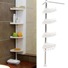 Adjustable Large Multi Bathroom Corner Shelf (White)