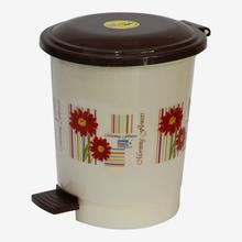 Bagmati Brown Floral Mini Plastic Paddle Bin